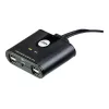 USB 2.0 2-portu perifērijas koplietošanas ierīce ATEN US224AT — USB Type-A, 1,8 m kabelis, melna
