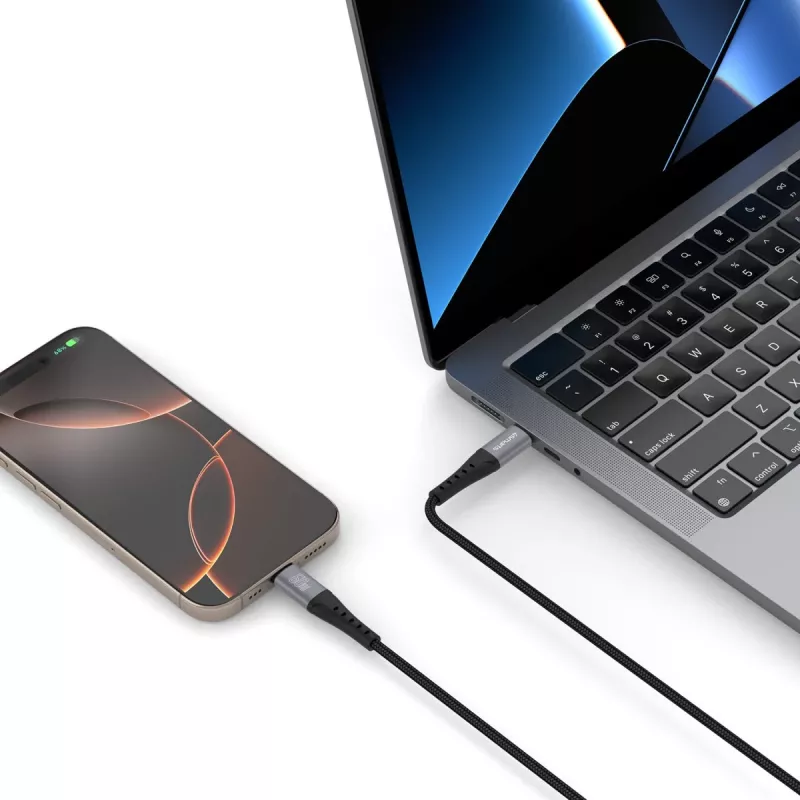 USB kabelis 4smarts 541454 1,5m USB C melns