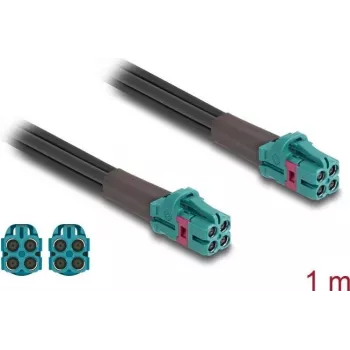 Koaksiālais kabelis DeLOCK 90139 1m Mini FAKRA Z Aqua melns
