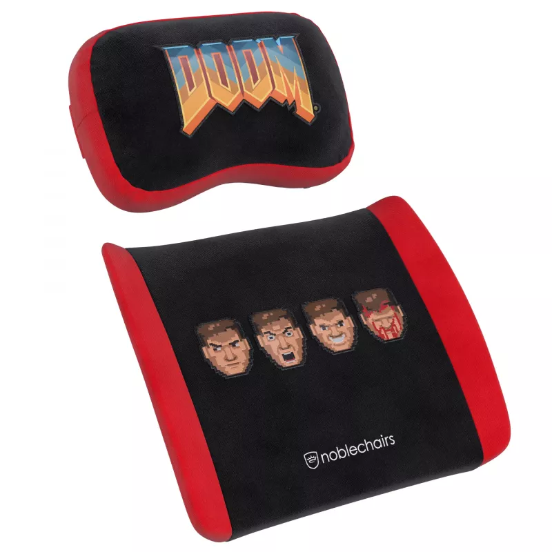 Atmiņas putu spilvenu komplekts noblechairs DOOM Retro Edition — ergonomiski spilveni spēļu un biroja krēsliem