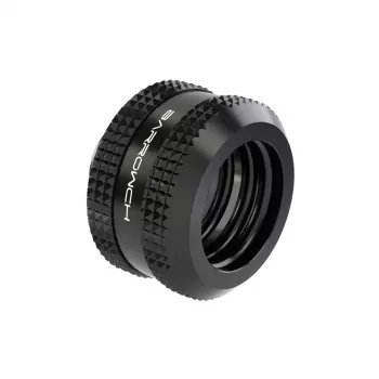 Barrow Hardtube Fitting 16 mm G1/4 inch — taisns melns kompresijas savienotājfurnitūras elements 16 mm cietajām caurulēm