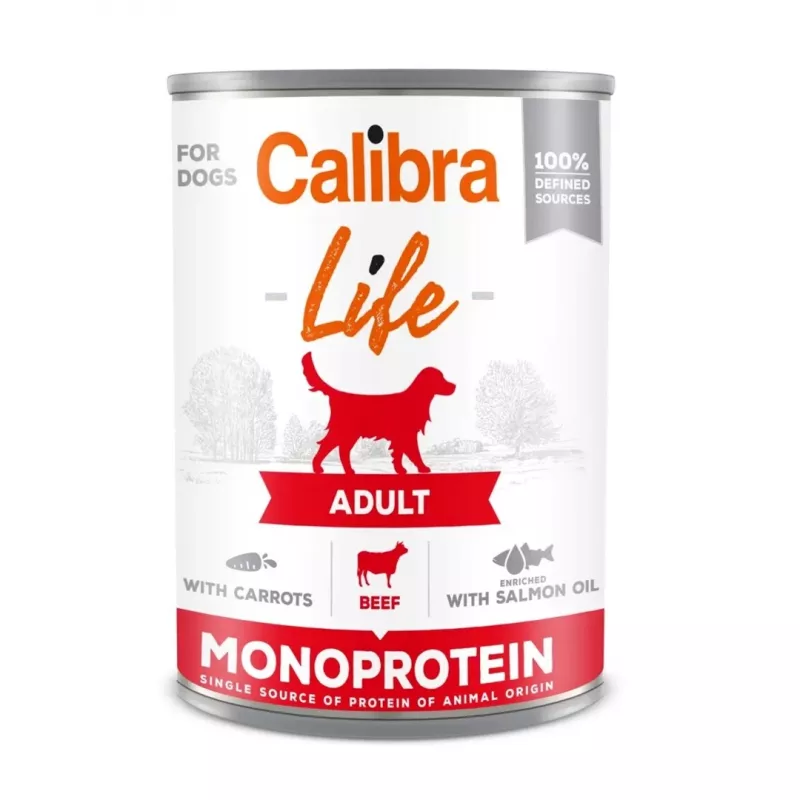 CALIBRA Adult Beef with carrots - mitrā suņu barība - 400g