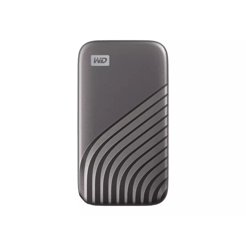 WD My Passport SSD WDBAGF0040BGY - SSD - šifrēts - 4 TB - ārējais (pārnēsājams) - USB 3.2 Gen 2 (USB-C savienotājs) - 256 bitu AES - pelēks