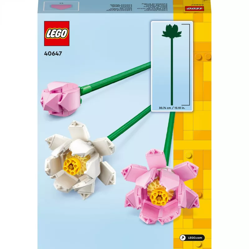 LEGO konstruktors LEGO 40647 Lotosa ziedi — Botāniskās kolekcijas modulārs modelis, 220 detaļas, augstums 300 mm, vecumam 8+