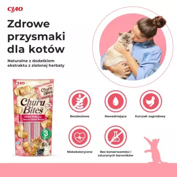 INABA Churu Bites vista ar tunci un lasi - kaķu našķi - 3x10 g