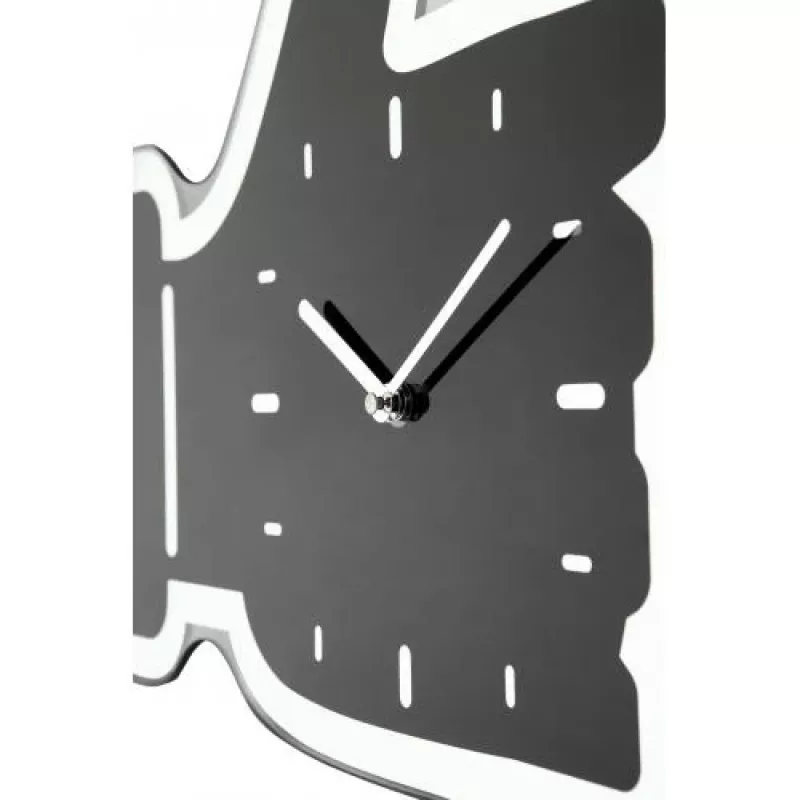 NeXtime pulkstenis 3072zw Thumbs up, 40,5x41 cm, sienas, melns/sudrabs
