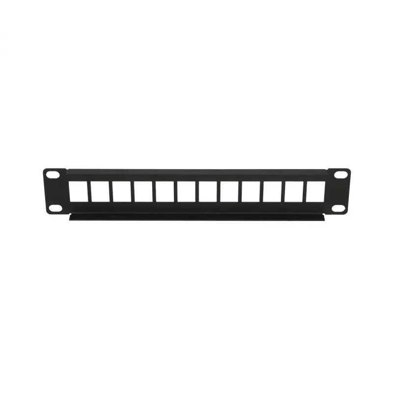 Patch panel Extralink 12-port UTP 10 collu metāla korpuss, melns