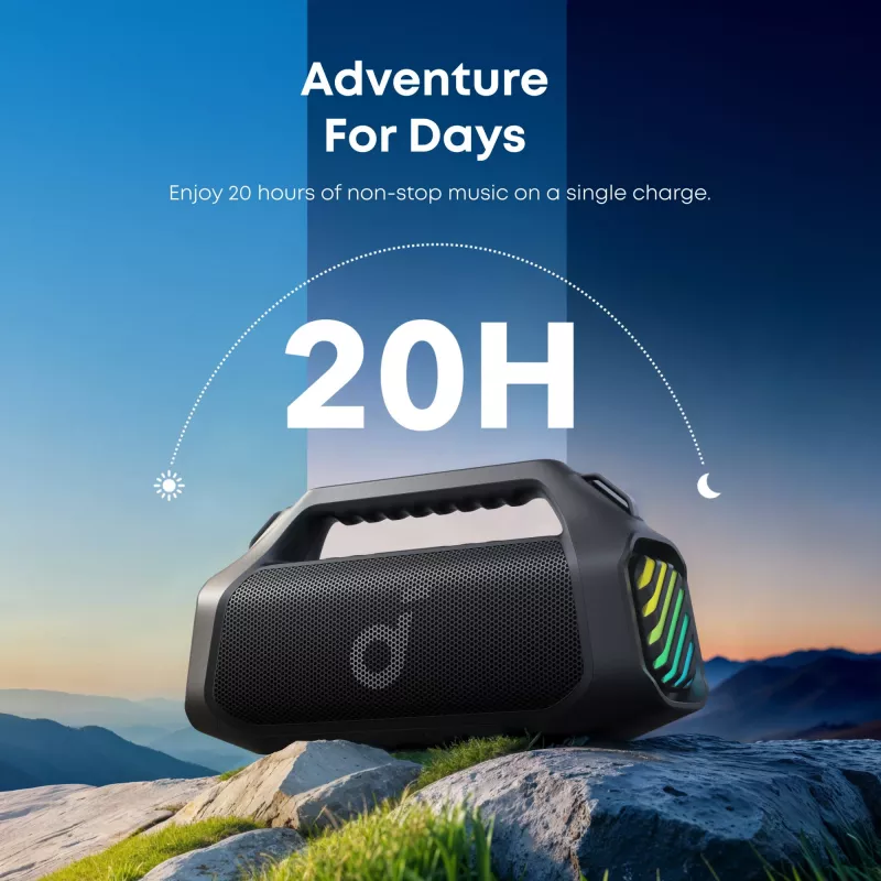 2.1 portatīvā skaļruņu sistēma Soundcore Boom 2 Pro Black