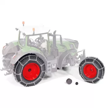 Traktora mēroga modeļa riteņi ar ķēdēm Wiking Fendt 828 – aksesuārs modeļu transportlīdzekļiem