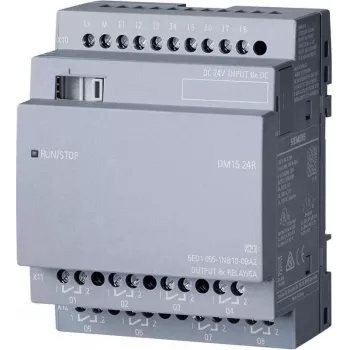 Siemens LOGO DM16 24R digitālais un analogais ieejas/izejas modulis ar releju kanālu (6ED1055-1NB10-0BA2)