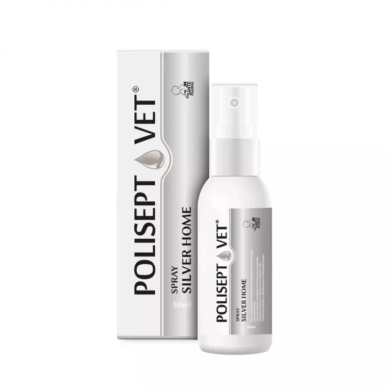 Brūču aerosols JM Sante Polisept Vet 50 ml suņiem un kaķiem, 50 ml plastmasas pudele