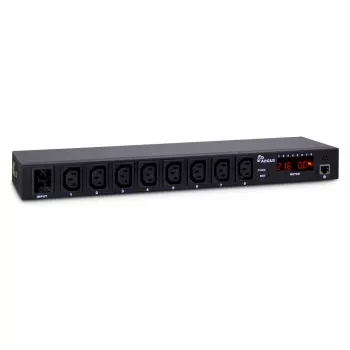 Inter-Tech SW-0816 strāvas sadales bloks (PDU) 8 maiņstrāvas ligzdas, melns