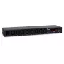 Inter-Tech SW-0816 strāvas sadales bloks (PDU) 8 maiņstrāvas ligzdas, melns