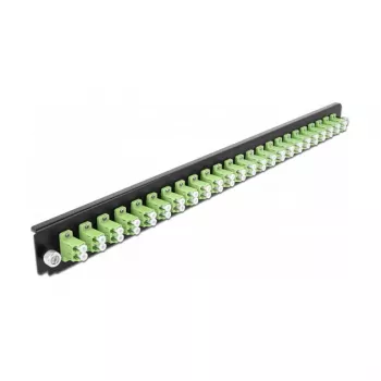 Splice Box priekšējais panelis DeLOCK 19 collu 43362 24 portu LC Duplex laima zaļš