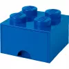 LEGO Brick Drawer 4 Blue, Uzglabāšanas kaste zila