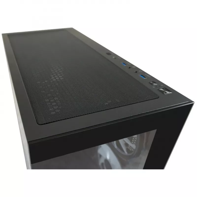 LC-Power korpuss MidiTower 715B melns USB3.2/Audio bez barošanas bloka SEAMLESS_X (LC-715B-ON)