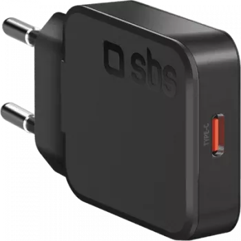 SBS PD Reiselader UltraSlim 20W USB-C GaN melns (TETRGAN1C20SLIM)