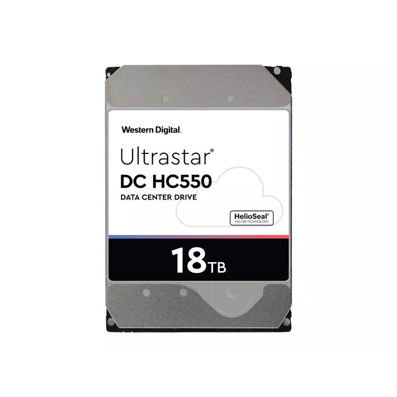 Western Digital Ultrastar DC HC550 18 TB 3,5 collu SAS 12 Gb/s uzņēmumu cietais disks (HDD), 7200 apgr./min., 512 MB (0F38353 / WUH721818AL5204)