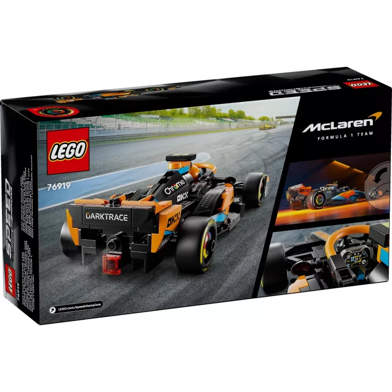 LEGO Speed Champions McLaren Formula 1 automašīnas 2023. gada modeļa 76919 komplekts