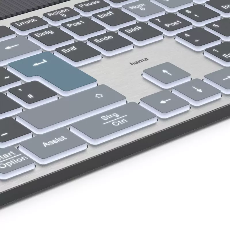 Hama WK-750 daudzierīču tastatūra melna
