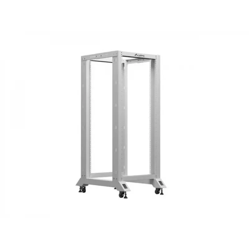 LANBERG 19 collu atvērtais statīvs 27U 600x800 mm pelēks, 27U atvērta rāmja serveru statīvs