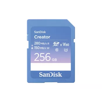 SanDisk Creator SD atmiņas karte UHS-II 256GB ar augstu pārsūtīšanas ātrumu līdz 280 MB/s