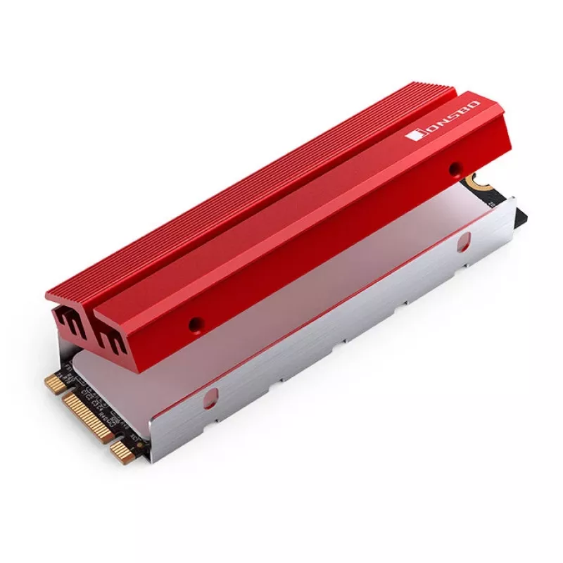 M.2 SSD dzesētājs Jonsbo M.2-6 RED 2280 pasīvs radiators 2280 NVMe/SATA diskiem