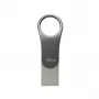 USB zibatmiņa Silicon Power C80 128GB USB 3.2 Gen 1 (Type-A / Type-C) titāna krāsā