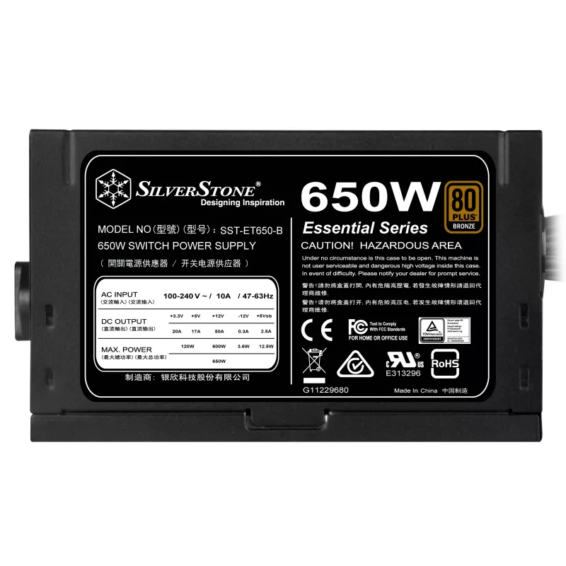 Barošanas bloks Silverstone SST-ET650-B v1.4 650 W