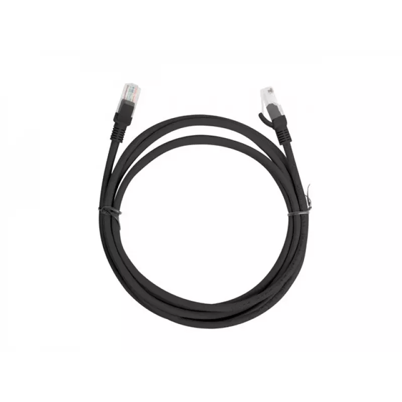 Tīkla kabelis LANBERG PCU6-10CC-0200-BK Cat5e U/UTP RJ-45 — 2 m, melns