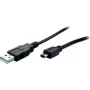 USB kabelis S/CONN 14-16055 USB 2.0 5 m Mini-USB B USB A Melns