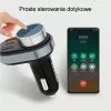 Brīvroku komplekts Awei C-843 Bluetooth 5.0 ar FM raidītāju, USB un USB-C pieslēgvietām