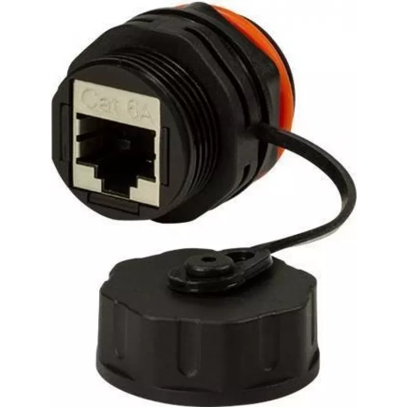 LogiLink Professional tīkla savienotājs - RJ-45 (W) uz RJ-45 (W) - STP - CAT 6a - āra - melns
