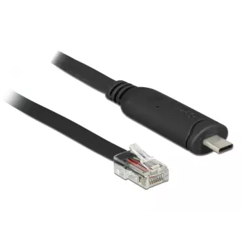 DeLock - Serial adapteris - USB-C - RS-232 x 1 - Melns (63912)