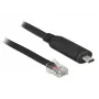 DeLock - Serial adapteris - USB-C - RS-232 x 1 - Melns (63912)