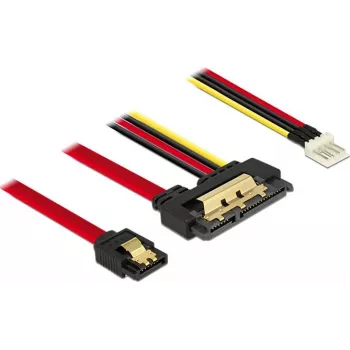 SATA kabelis DeLOCK 85232 0,3 m SATA 7-pin + Molex 4-pin SATA 22-pin melns