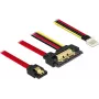 SATA kabelis DeLOCK 85232 0,3 m SATA 7-pin + Molex 4-pin SATA 22-pin melns