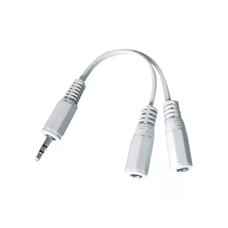 AUDIO SADALĪTĀJS 3,5MM/10CM BALTS CCA-415-0,1M GEMBIRD
