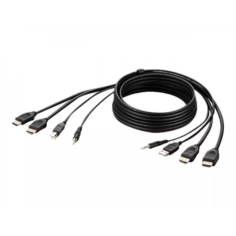 Belkin Secure KVM Combo kabelis - Video- / USB- / Audio-kabelis - TAA-Compliant - USB, Mini-Plug, HDMI (M)
