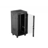 Brīvi stāvošs statīvu skapis LANBERG FF01-6624-12BL 24U 19 collu 600×600 mm, IP20, 1200 kg, melns