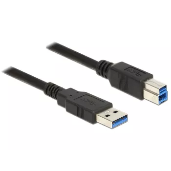 USB kabelis DeLOCK 85067 USB 3.2 Gen 1 1,5 m USB A USB B Melns