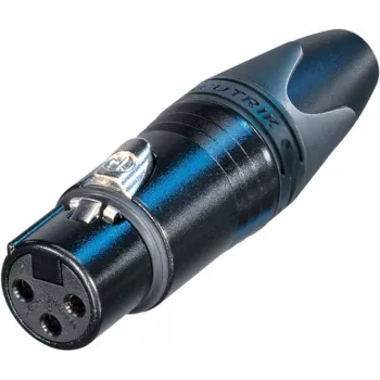Neutrik XLR-ligzda, taisna, polu skaits: 3, melna, NC3FXX-BAG, 1 gab. (NC3FXX-BAG)