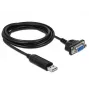 Serialais kabelis DeLOCK 66281 Melns 1,8 m RS-232 USB Type-A