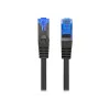 Tīkla kabelis LANBERG PCF6A-10CC-0100-BK — Cat6a S/FTP, 1 m, RJ-45, melns