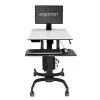 Ergotron WorkFit-C - Single LD Sit-Stand Workstation - Multividuālie ratiņi - Melns - Pelēks - 7,3 kg - 61 cm (24 collas) - 75 x 75, 100 x 100 mm - 360°