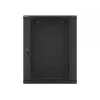 Lanberg pie sienas montējams instalācijas skapja korpuss 19'' 15U 600x450mm melns (stikla durvis)