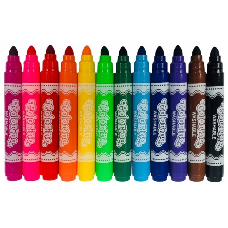 Flomāsteri Colorino 42651PTR apaļie galiņi 12 krāsu komplekts