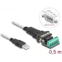 DeLOCK Adapteris USB 2.0 Type-A uz seriālo RS-422/485 spraudnis 6 kontaktu spaiļu bloks 0,5 m