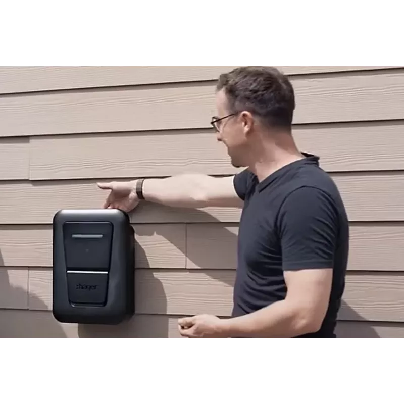 Wall-mount EV charging station Hager witty one 11 kW 3-phase with RFID, Bluetooth and 4.5 m Type 2 kabelis