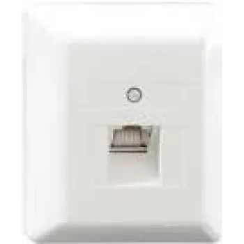 Rutenbeck UAE-Cat.6A iso-8 U Ap rw - tīkla kontaktligzda - RJ 45 - 1 tīkla kontaktligzda - tīri balta, RAL 9010 (13411501)